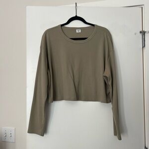 Sunday Best Olive Cropped Long Sleeve